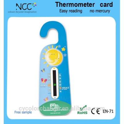 Promotional small gifts color changing room thermometer card indoor temperature card