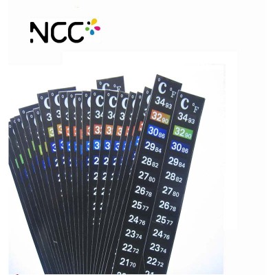 LCD Aquarium liquid crystal thermometer strips with sticker temperature strips