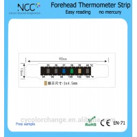 Factory price OEM LCD Forehead fever liquid crystal thermometer strips with sticker