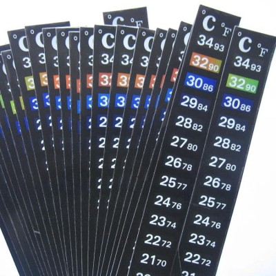 Easy reading LCD aquarium thermometer strip with sticker room thermometer